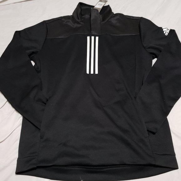 Adidas Men's Response 1/4 Zip Black Sweatshirt - Picture 1 of 4